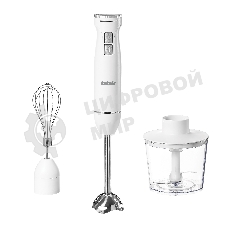 Блендер погружной BBK KBH1302 белый, 1100 Вт, плавная регулировка, турбо