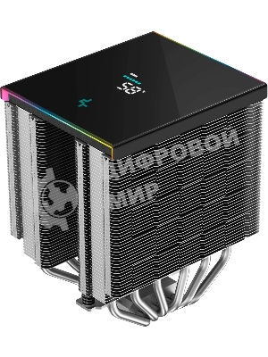 Кулер для процессора DEEPCOOL AK620 DIGITAL SE LGA20XX/1700/1200/115X/AM5/AM4 (9шт/кор, TDP 260W, PWM, DUAL Fan 120мм, 6 тепл. трубок, ARGb, черный) RET (R-AK620-BKADMN-GJD)