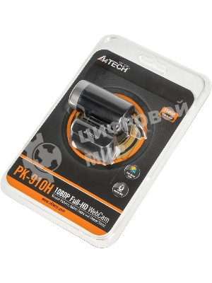 Веб-камера A4Tech PK-910H 1920x1080, 30 кадр/с, USB Type-A, микрофон (шумоподавление), универсальное крепление