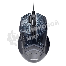 Мышь проводная GMNG XM007 черный/красный, 10000 dpi, USB, кнопки - 7