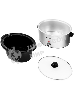 Медленноварка Kitfort КТ-208 4.5л 280Вт серебристый/черный