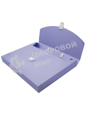 Папка-портфель Бюрократ Pastel PASTPP01VIO 1 отделение, A4, пластик, 0.7мм, фиолетовый