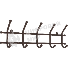 Вешалка настенная ЗМИ Норма 5 Коричневый ВН 24 КОР