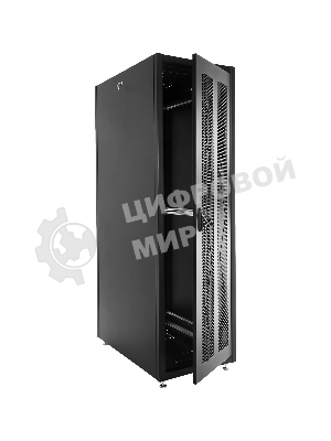 Шкаф серверный напольный ЦМО ШТК-Э, IP20, 48U, 2254х600х1000 мм (ВхШхГ), дверь: перфорация, боковая панель: сплошная, разборный, черный