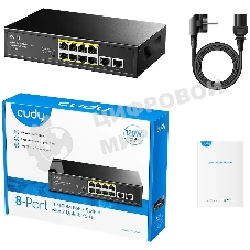 Коммутатор Cudy FS1010P (L2) 10x100Мбит/с 8PoE+ 120W неуправляемый