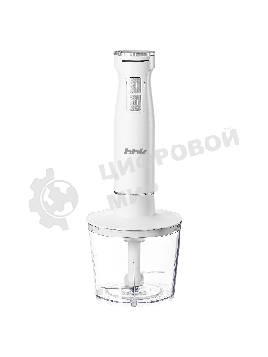 Блендер погружной BBK KBH1302 белый, 1100 Вт, плавная регулировка, турбо