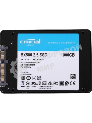 Накопитель SSD Crucial BX500, 1Tb, SATA III, 2.5