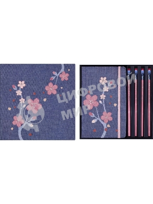 Набор Moleskine Limited Edition Sakura блокнот 2шт/карандаш 4 шт Large