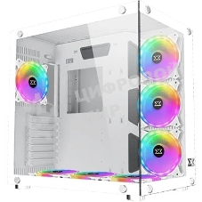 Компьютерный корпус Xigmatek Aquarius Plus White EN46430 ATX, USB3.0x2+USB2.0x1, Front &Left TG, 7PCS AY120 Fan, EN46430 Frontx3+Bottomx3+Rearx1