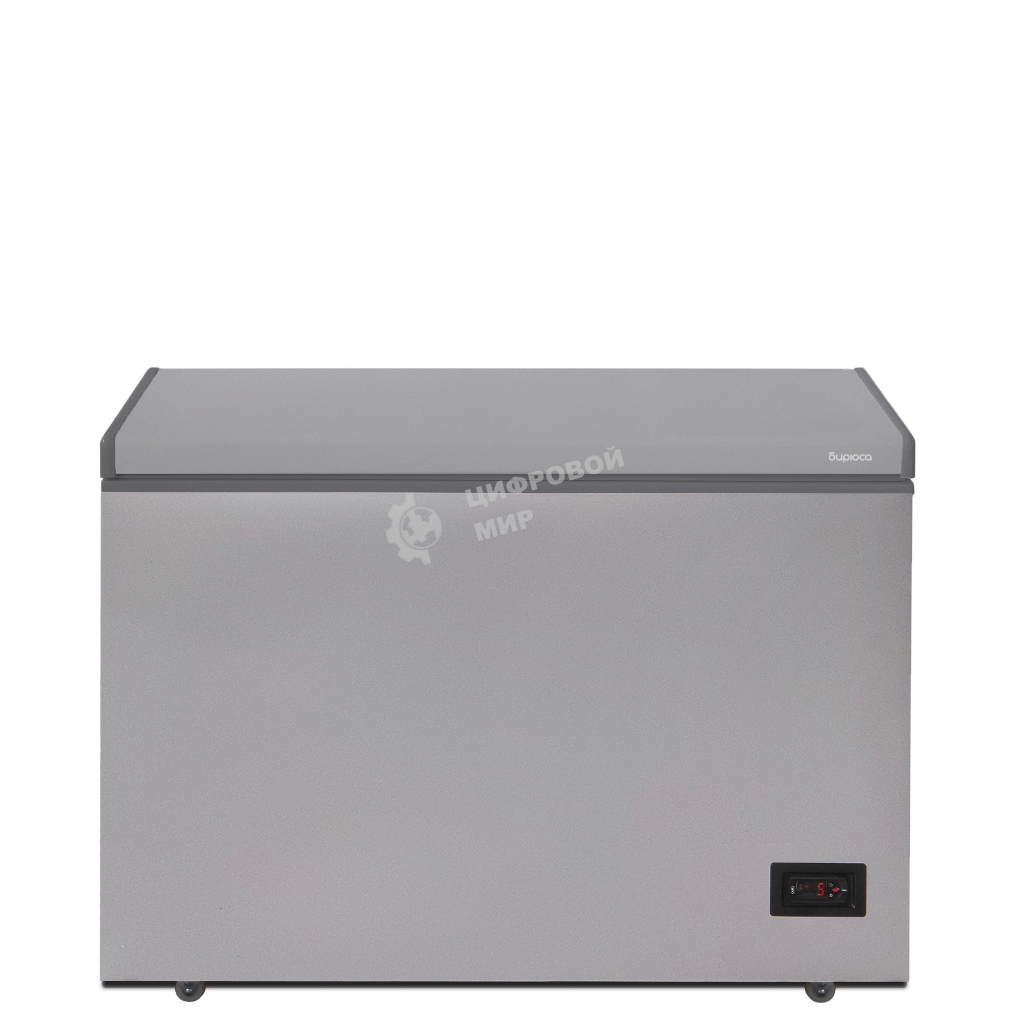 Морозильный ларь Бирюса Б-M240KDN металлик с глухой крышкой