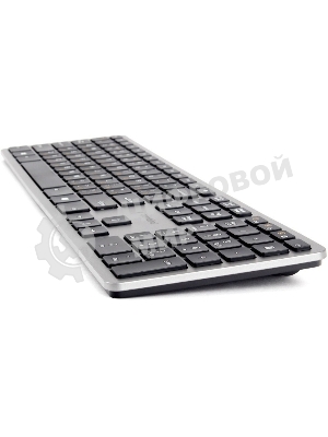 Клавиатура беспроводная Gembird KBW-3, USB, серебристый/черный