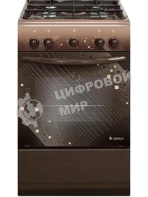 Плита газовая Gefest ПГ 5100 0018 коричневый, конфорок 4 шт, духовка 52 л, 50 см x 85 см x 58.5 см