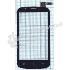 Сенсорное стекло (тачскрин) для DNS S4504, черное