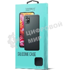 Чехол (клип-кейс) BORASCO Silicone Case, для Xiaomi Poco M4 Pro, черный (матовый) 70106