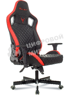 Кресло Knight OUTRIDER черный/красный, экокожа, 120 кг, механизм качания