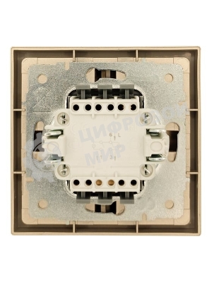 Выключатель LEZARD 704-3688-112QC 2-кл. с индик. СП ZIMA IP20 10А безвинт. зажим, зол.