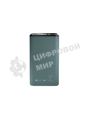 Портативный аккумулятор OLMIO QS-30, 30000mAh, 22.5W, QuickCharge3.0/PowerDelivery, LCD, темно-зеленый