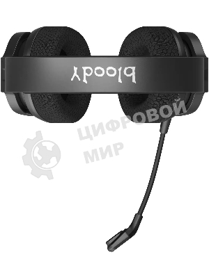 Гарнитура Bloody GR370 черный, беспроводная + проводная, Bluetooth, до 45 ч, подсветка