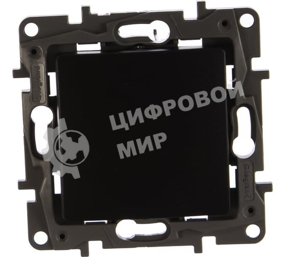 Выключатель одноклавишный, автоматические клеммы, Etika, 10AX, 250В~, антрацит