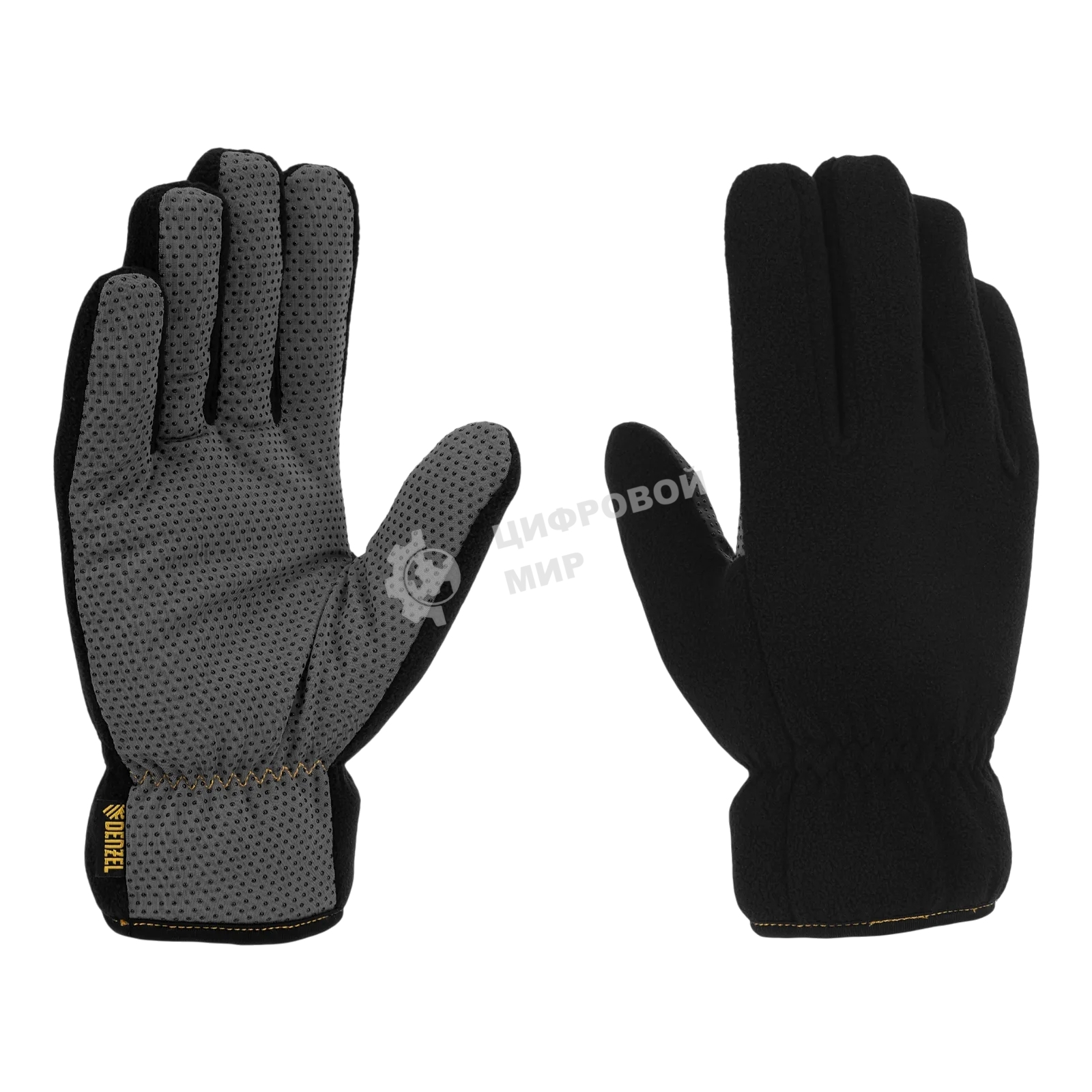 Перчатки универсальные Denzel двойные, ПВХ нанесение, размер 10