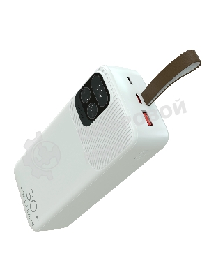 Портативный аккумулятор More choice (4620202550644) PB55-30 с кабелем 1USB 3.0A 22.5W PD - 30000mAh белый