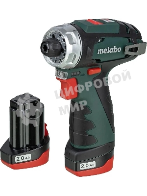 Дрель-шуруповерт Metabo PowerMaxx BS 600984000, 12 В, 2 Ач, 34 Нм, щеточный