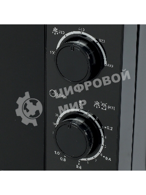 Микроволновая печь Sharp R-2000RK черный, 20 л, 800 Вт, переключатели - поворотный механизм