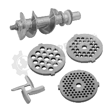 Мясорубка электрическая Maunfeld MF-233WH белый, 1360 Вт, 1.5 кг/мин, реверс, металлический лоток, насадки - 5