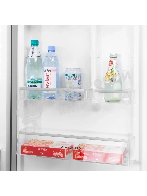 Холодильник Maunfeld MFF200NFSE нержавеющая сталь двухкамерный 271/106л морозилка снизу