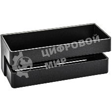 Полочка прямая из высокопрочного АБС пластика, ЧЕРНАЯ матовая, глубокая BRIMIX 5679