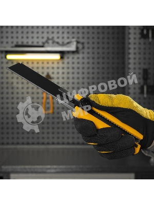 Нож Denzel 25 мм, сменное лезвие, SK4, корпус из TPR, метал. направляющая, винтовой фиксатор