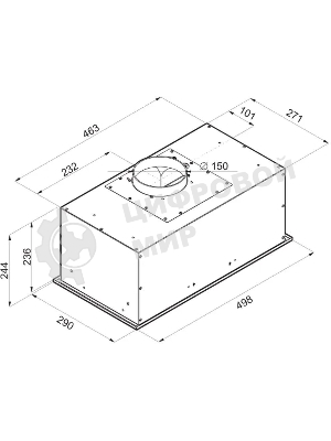 Вытяжка встраиваемая Maunfeld Crosby Power 50 черный, 50 см, 1050 куб. м/ч, 51.8 дБ
