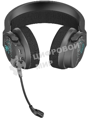 Гарнитура Bloody GR370 черный, беспроводная + проводная, Bluetooth, до 45 ч, подсветка