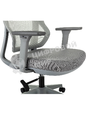 Кресло Бюрократ MC-G411N-H серый, сетка, подголовник