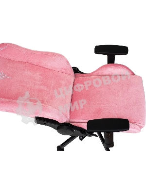 Кресло Knight N1 Fabric розовый, велюр, 120 кг, механизм качания