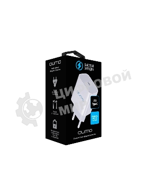 Сетевое зарядное устройство Qumo Energy light (Charger 0051) PD 20W, 1USB, Type-C, белый