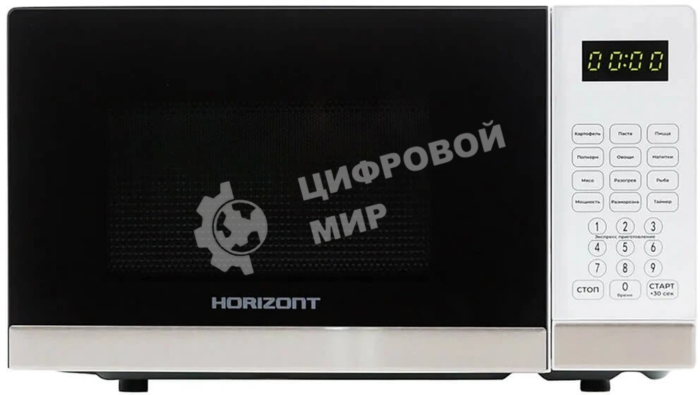 Микроволновая печь Horizont HSD202W белый, 20 л, 700 Вт, переключатели - сенсор