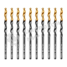 Сверло по металлу Denzel 4,2 мм, HSS-Tin, Golden Tip, 10 шт.