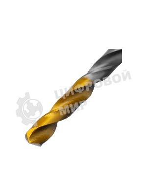 Сверло спиральное по металлу Denzel 6,5 x 100 мм, Р6М5, Golden Tip