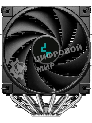 Кулер для процессора DEEPCOOL AK620 DIGITAL SE LGA20XX/1700/1200/115X/AM5/AM4 (9шт/кор, TDP 260W, PWM, DUAL Fan 120мм, 6 тепл. трубок, ARGb, черный) RET (R-AK620-BKADMN-GJD)