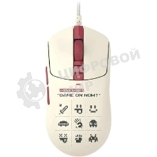 Мышь беспроводная/проводная A4Tech Bloody R72 Ultra Duo белый/красный/рисунок, 20000 dpi, USB Type-A/Type-C, радиоканал, кнопки-7