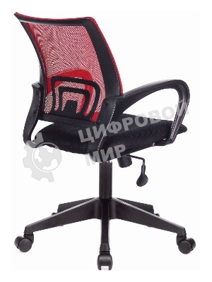 Кресло Бюрократ CH-695N/R/TW-11 красный/черный, сетка, 120 кг, механизм качания
