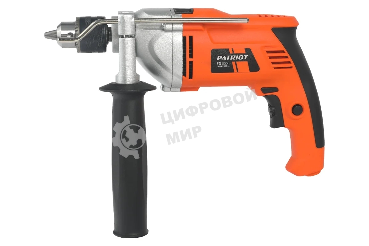 Дрель электрическая ударная PATRIOT FD800h 120301460 Эл. дрель, с ударом, мощность 790Вт, макс.диаметр 13мм, глубиномер + дополнительная ручка