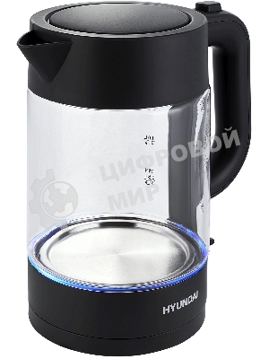 Чайник электрический Hyundai HYK-G7707 1.7л. 2200Вт графит корпус: стекло