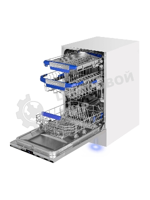 Посудомоечная машина Maunfeld MLP45230 Light Beam Inverter Wi-Fi, нержавеющая сталь, 44.8 см, 10 компл., 47 дБ, класс A+++