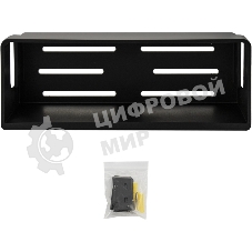 Полочка прямая из высокопрочного АБС пластика, ЧЕРНАЯ матовая, глубокая BRIMIX 5679