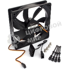 Вентилятор Gembird 120x120x25, гидрод., тихий, 3 pin/4pin Molex, провод 30 см (S12025H-3P4M)