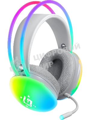 Гарнитура Defender Ignis белый, проводная, подсветка