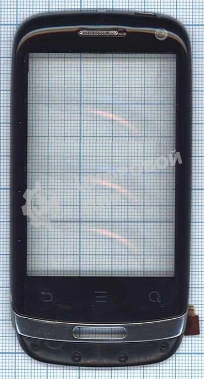 Сенсорное стекло (тачскрин) для Huawei Ideos X3, черное c рамкой