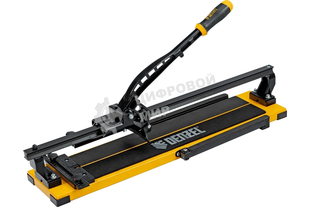 Плиткорез рельсовый Denzel 600х16мм, каретка на подш., стальная станина, усил. рукоятка-пенал